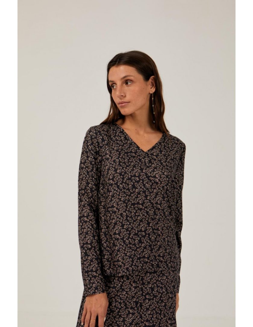 Blouse imprimé cetina noir – Image 3