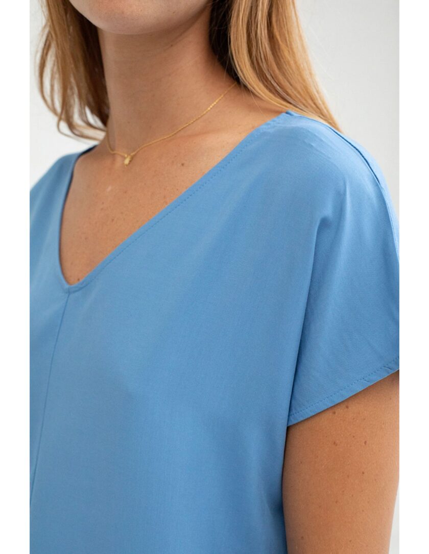 Samsir azul top (blouse Samsir azul) Mus and Bombon boutique Marie & l'Enchanteur ville Martigny en Valais concept-store Mode et Cadeaux